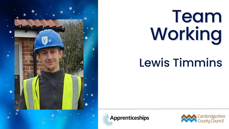 Team Working Award - Lewis Timmins